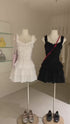 Cotton Cute Layered Drawstring Mini Dress